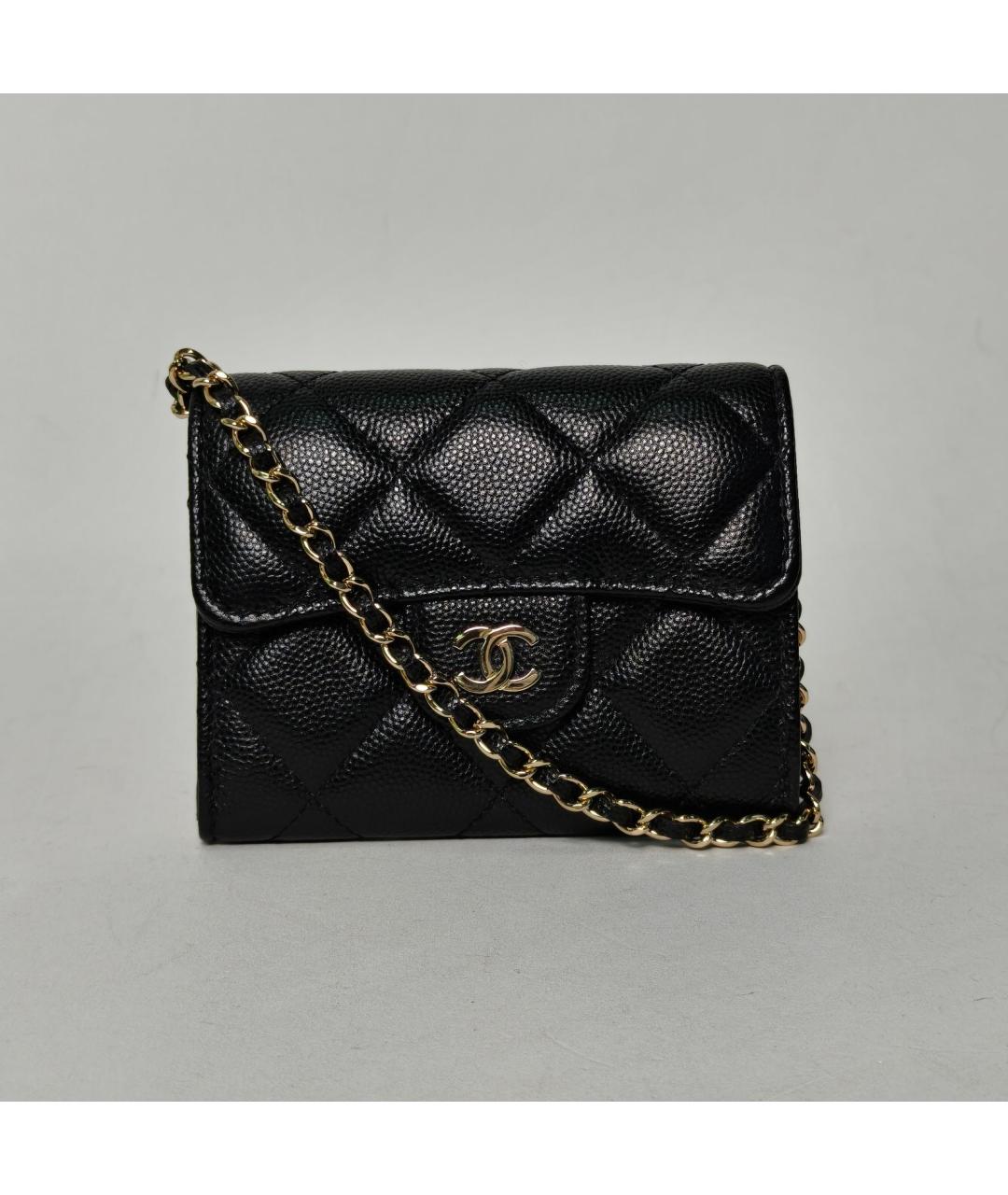 CHANEL Черная кожаная сумка через плечо, фото 9