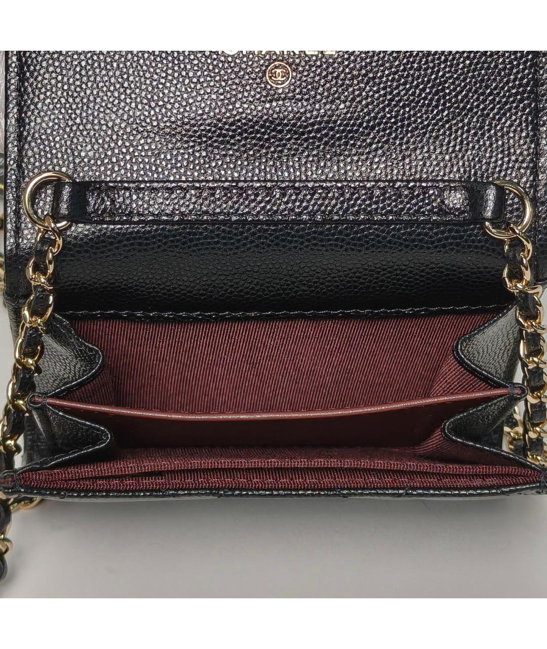 CHANEL Черная кожаная сумка через плечо, фото 8