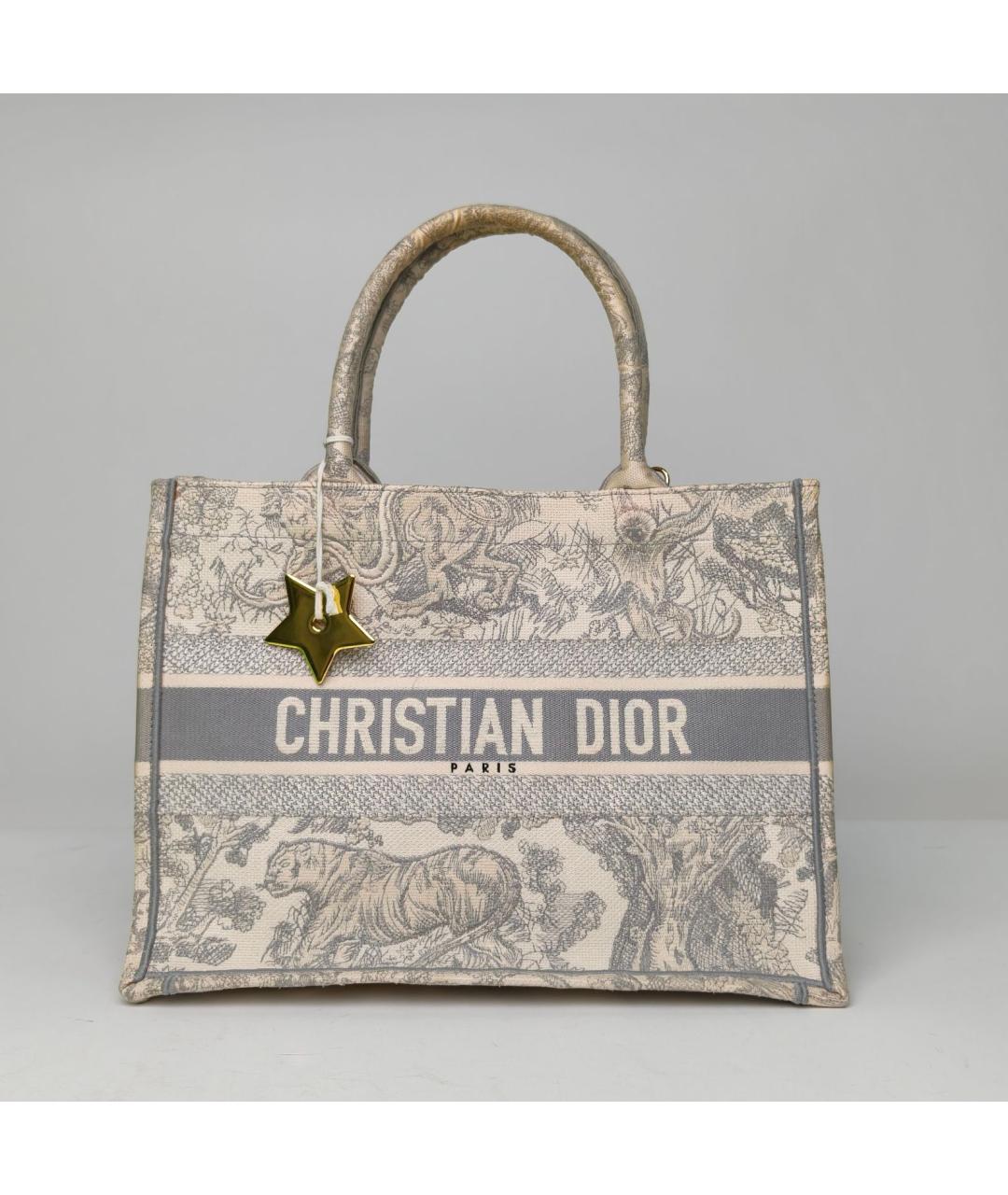 CHRISTIAN DIOR Серая тканевая сумка через плечо, фото 2