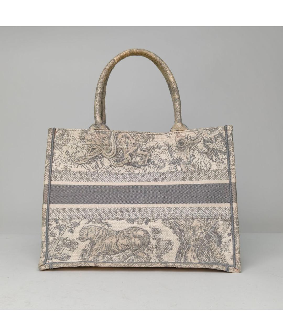 CHRISTIAN DIOR Серая тканевая сумка через плечо, фото 4