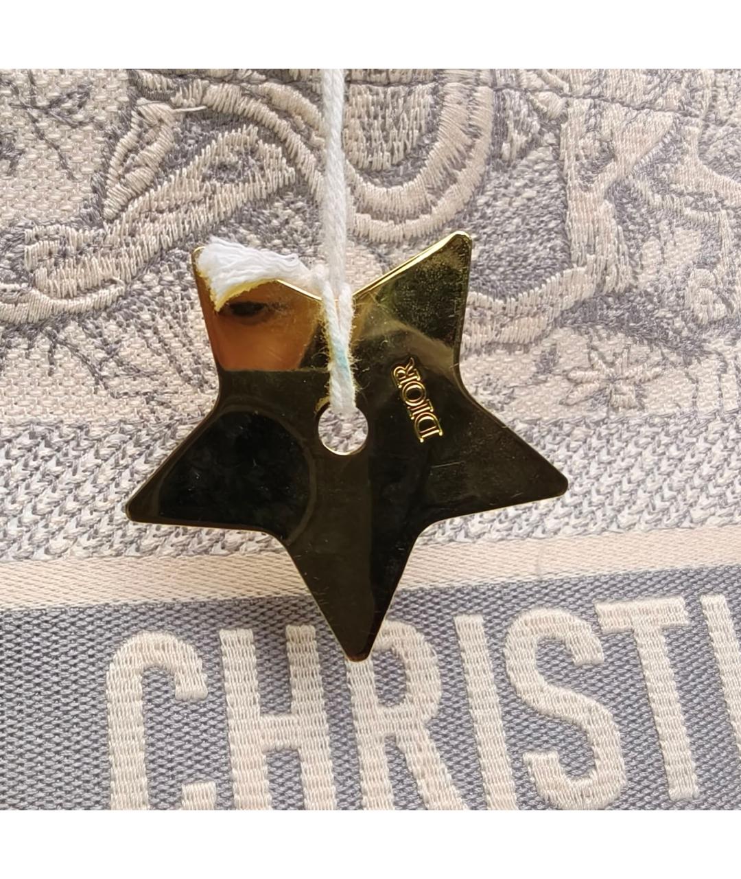 CHRISTIAN DIOR Серая тканевая сумка через плечо, фото 7