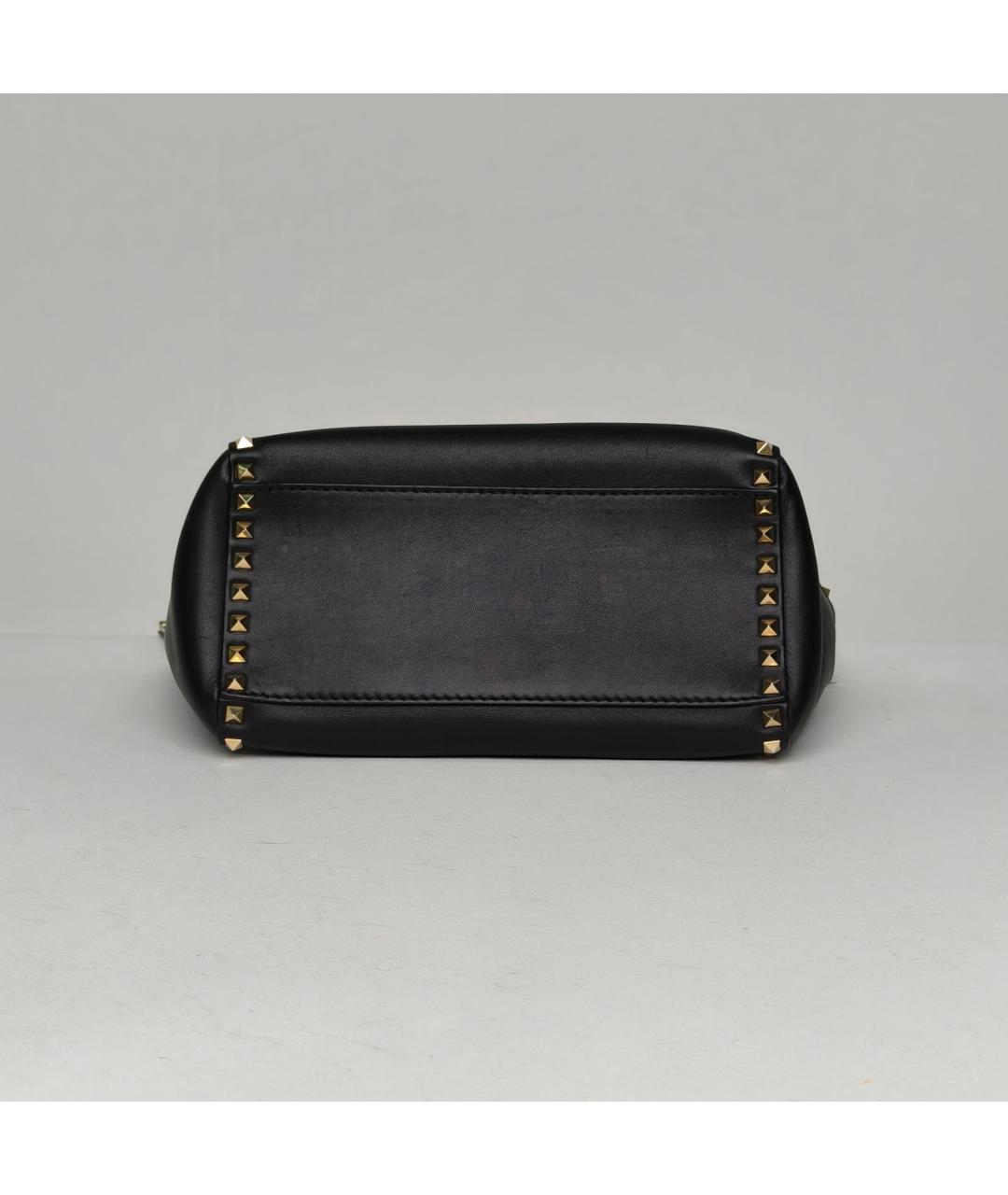 VALENTINO Черная кожаная сумка через плечо, фото 7