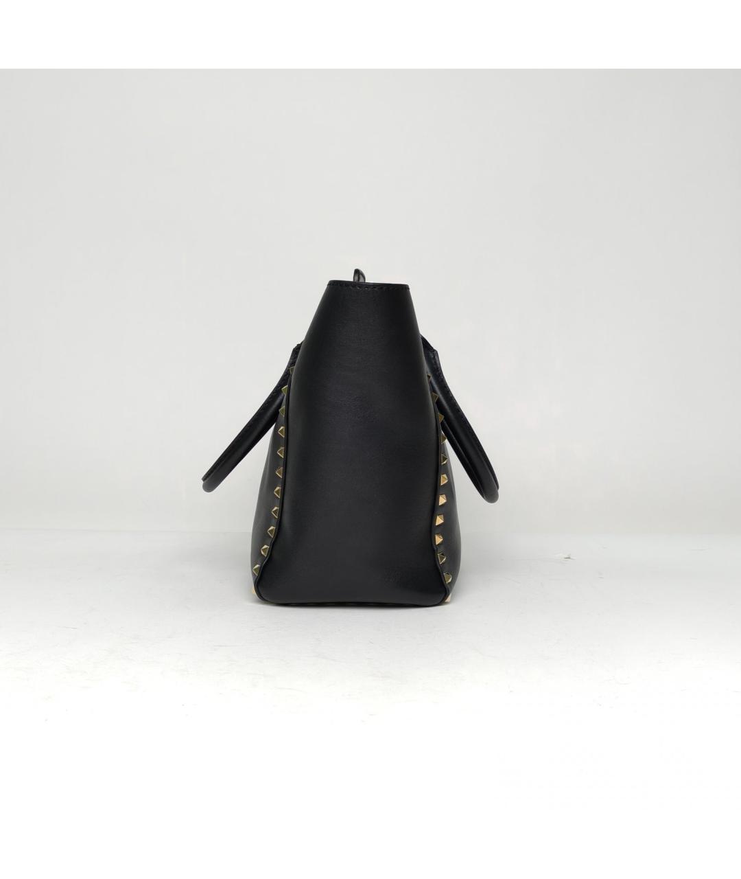 VALENTINO Черная кожаная сумка через плечо, фото 3