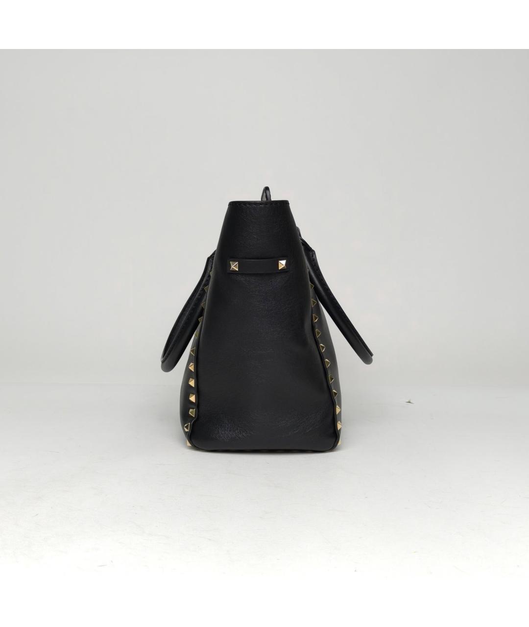 VALENTINO Черная кожаная сумка через плечо, фото 5