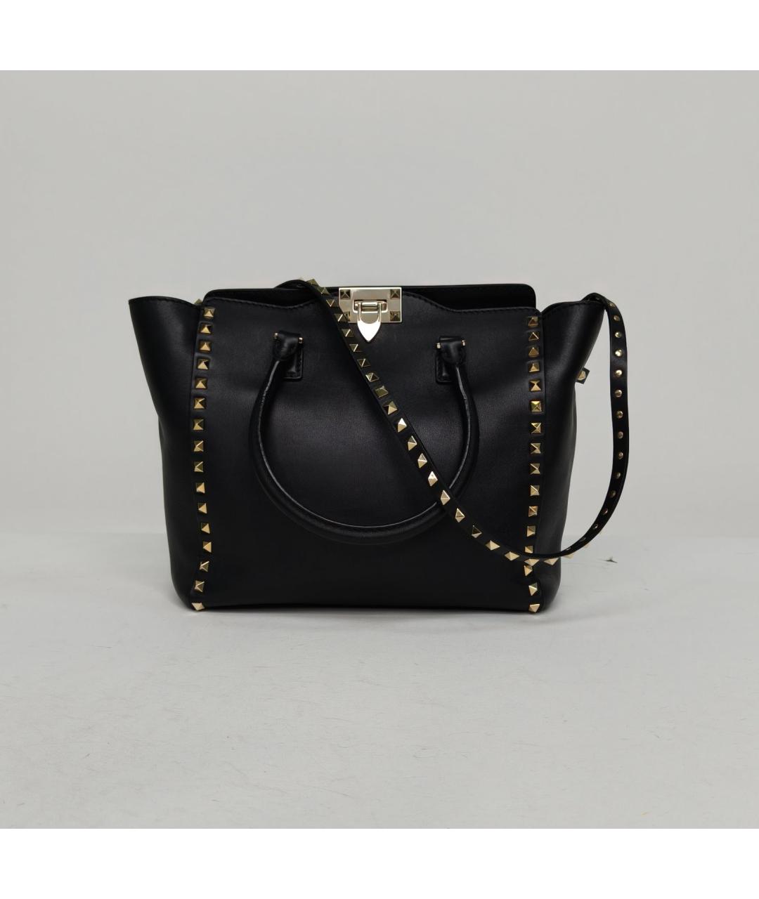 VALENTINO Черная кожаная сумка через плечо, фото 6