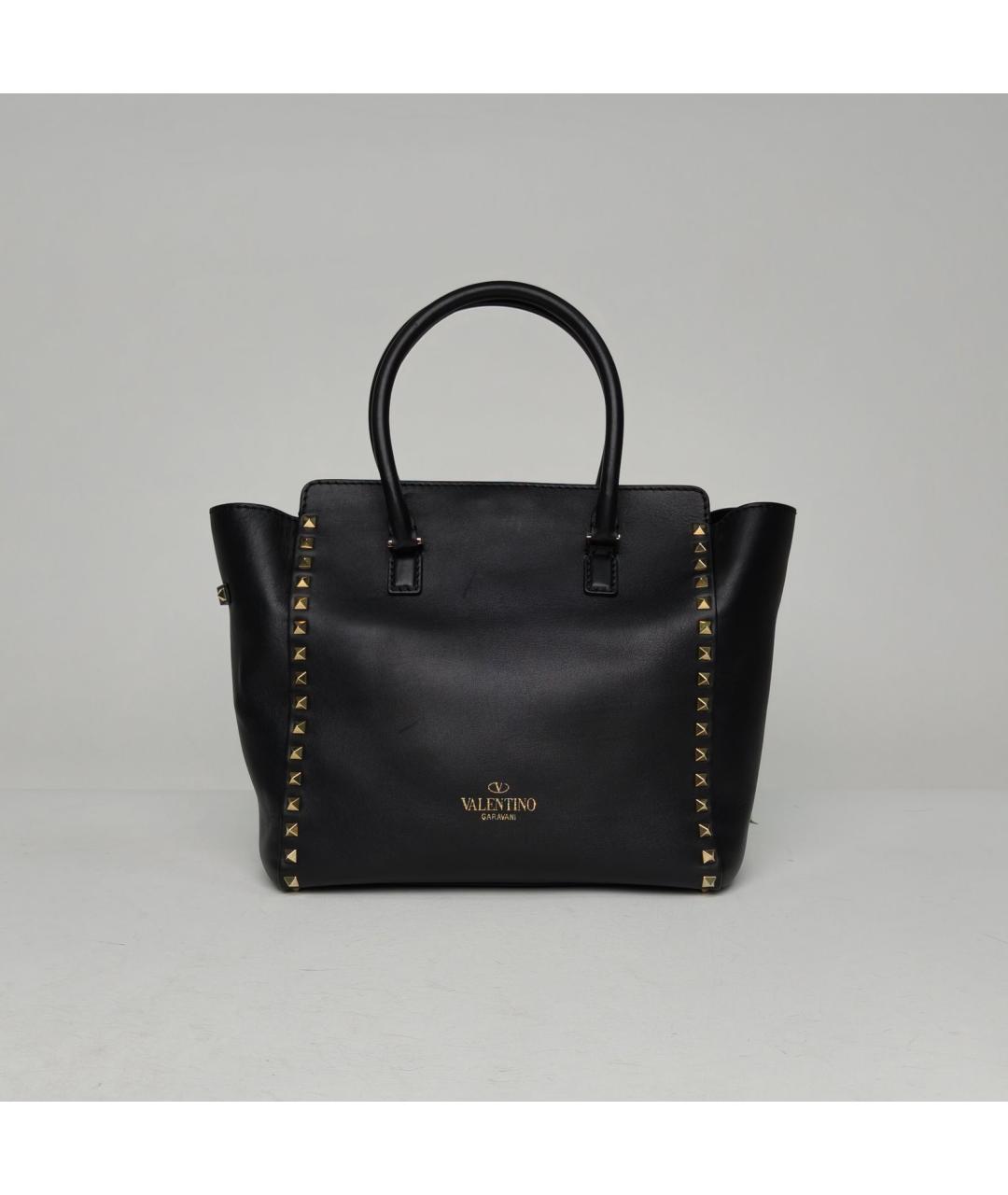 VALENTINO Черная кожаная сумка через плечо, фото 4