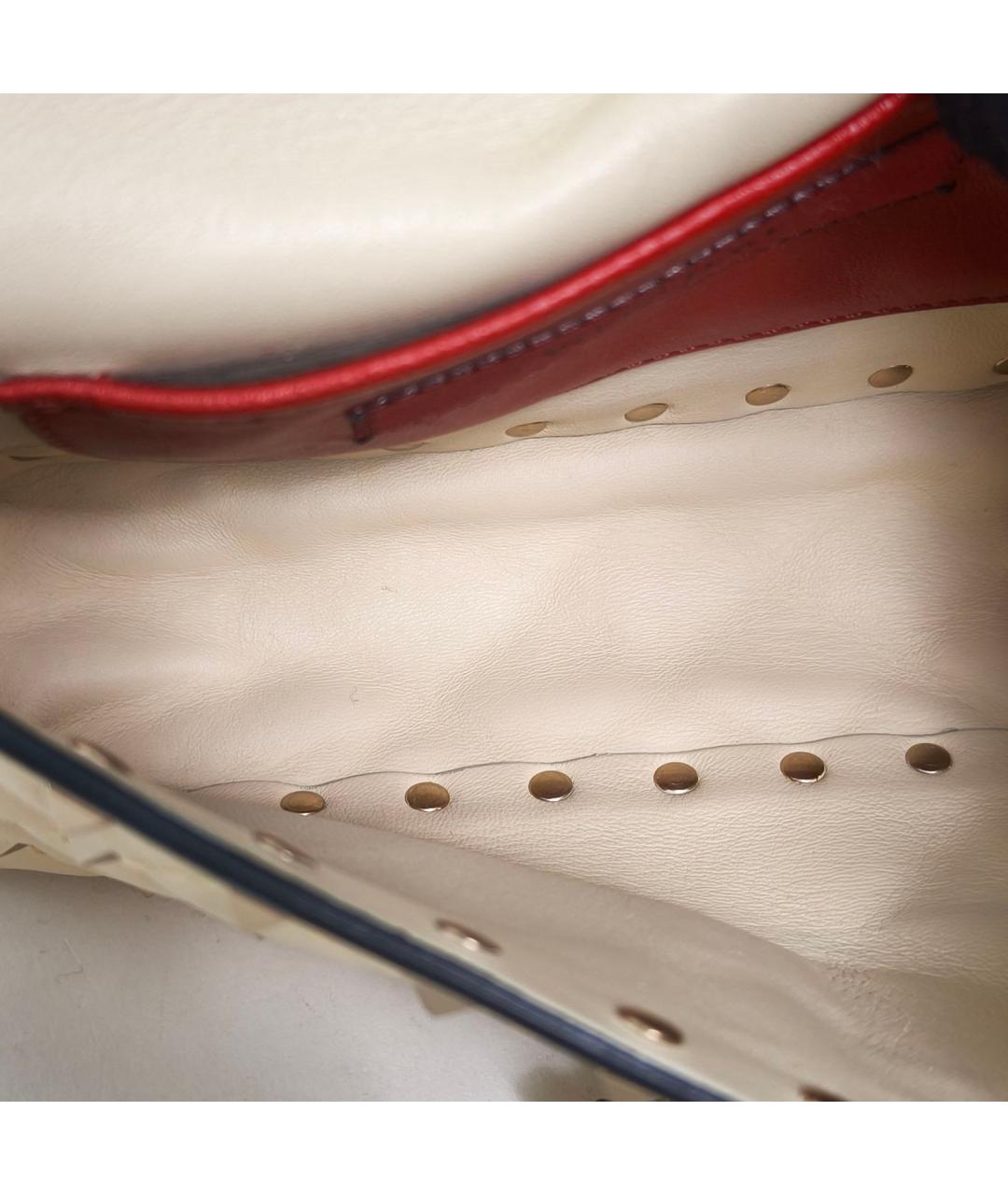 VALENTINO Бежевая кожаная сумка через плечо, фото 8