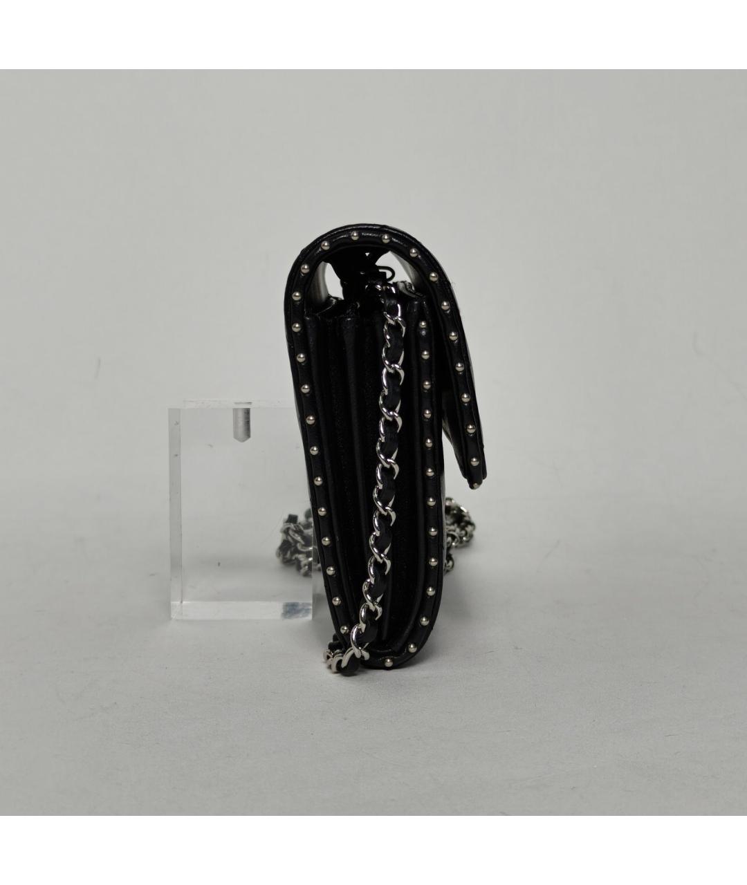 CHANEL Черная кожаная сумка через плечо, фото 3