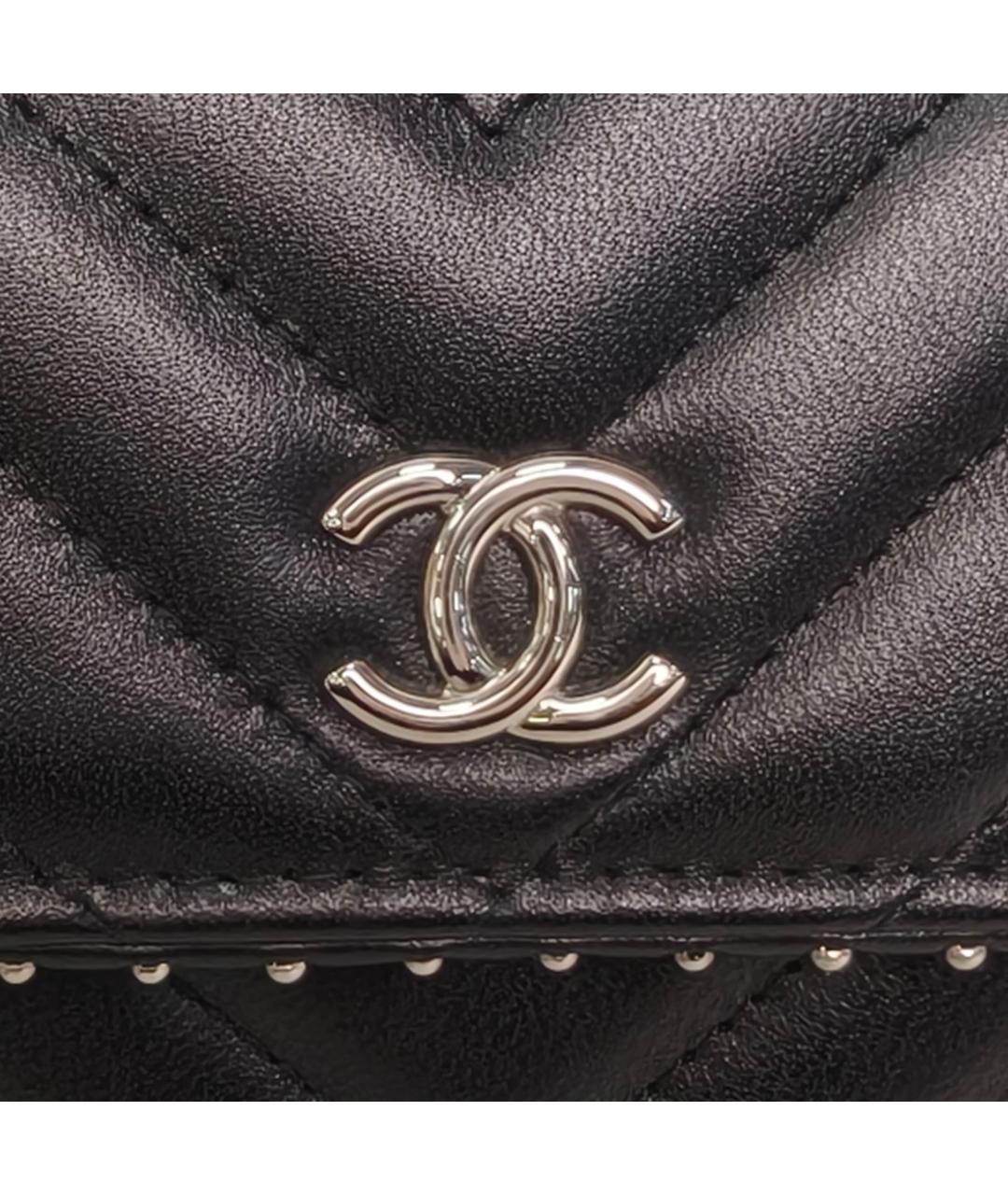 CHANEL Черная кожаная сумка через плечо, фото 7