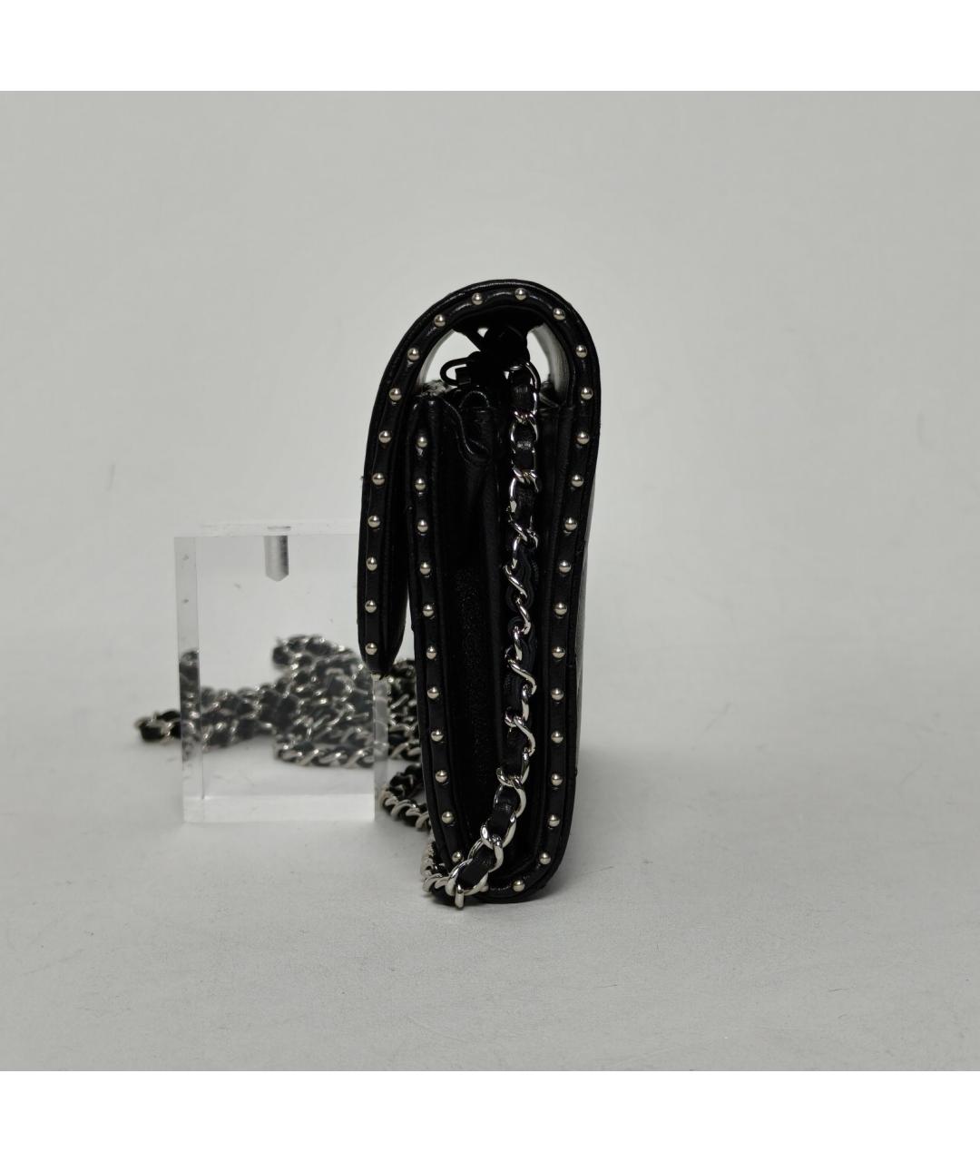 CHANEL Черная кожаная сумка через плечо, фото 5