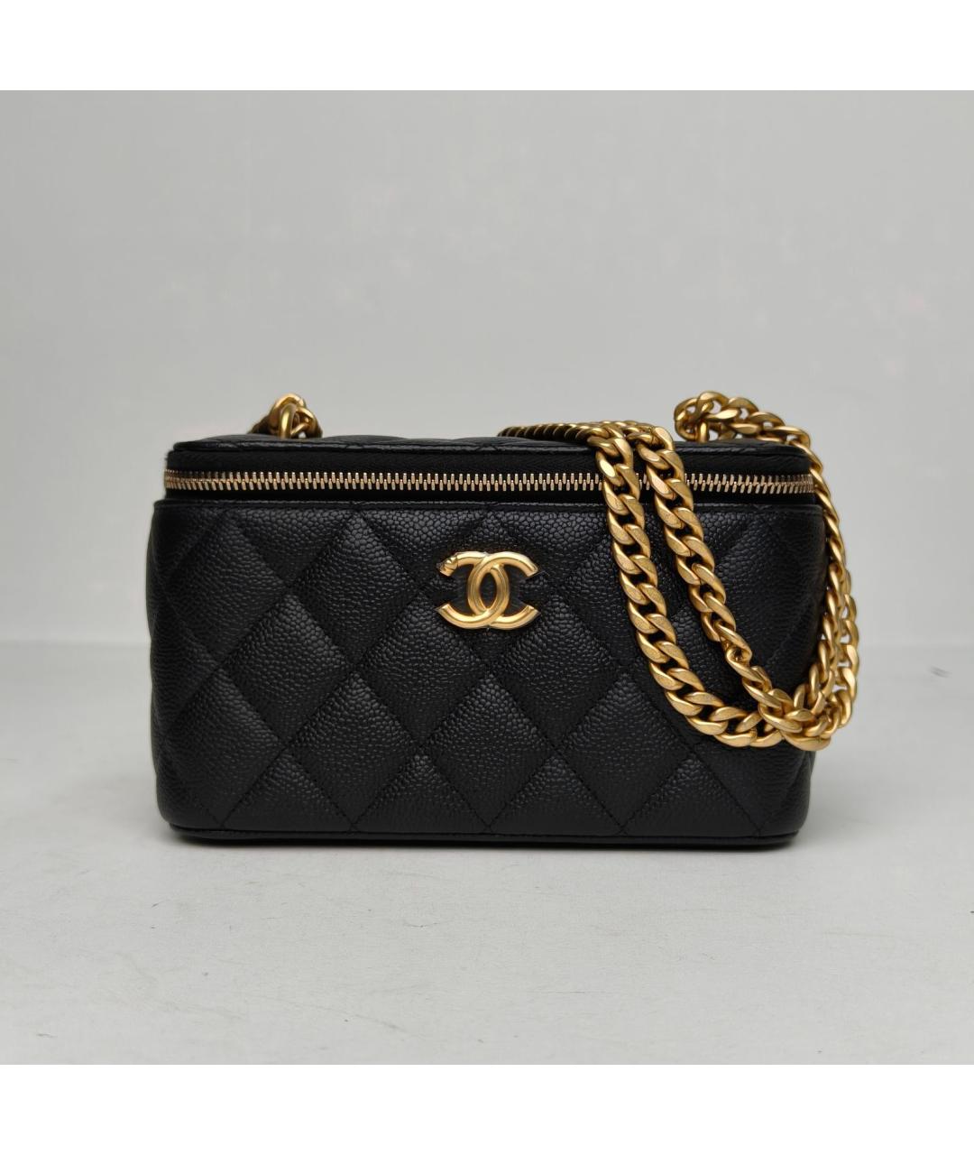 CHANEL Черная кожаная сумка через плечо, фото 9