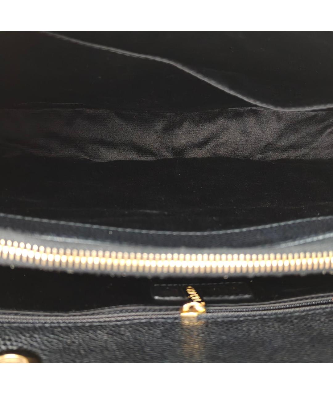 CHANEL Черная кожаная сумка через плечо, фото 7