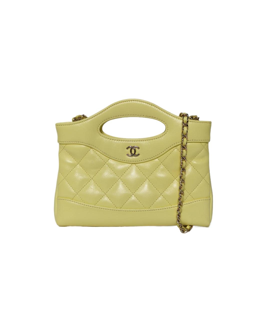 CHANEL Желтая кожаная сумка через плечо, фото 1