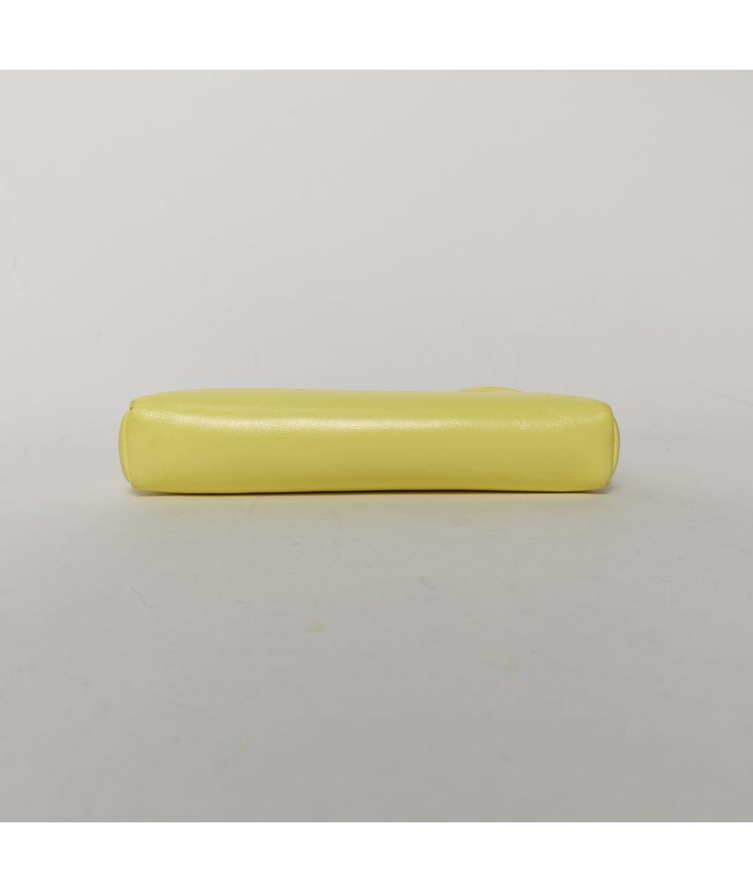 CHANEL Желтая кожаная сумка через плечо, фото 6