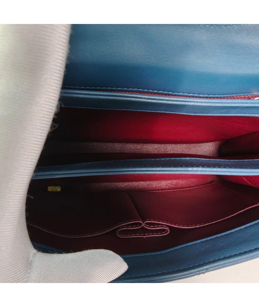 CHANEL Темно-синяя кожаная сумка через плечо, фото 8