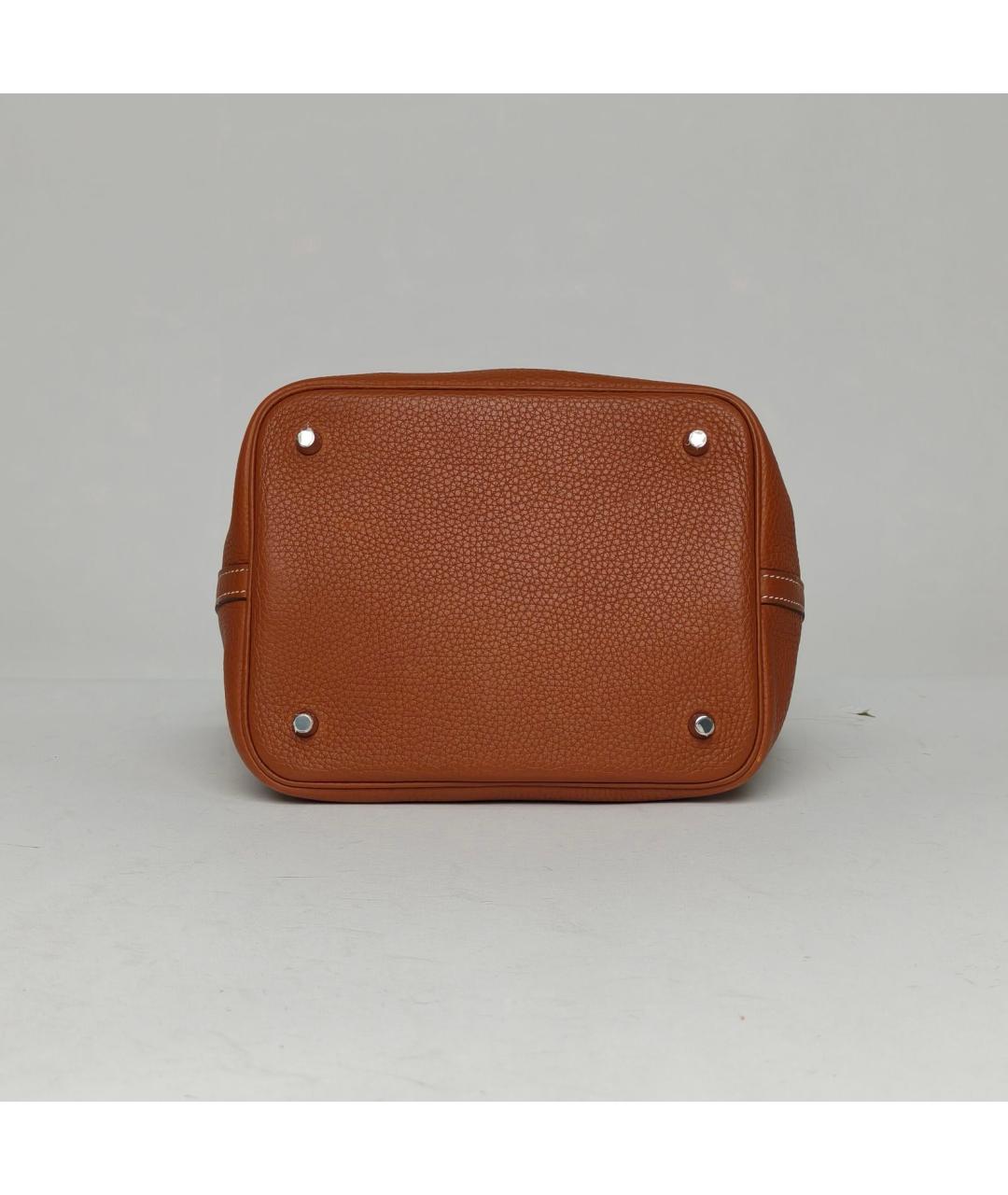 HERMES Коричневая кожаная сумка через плечо, фото 6