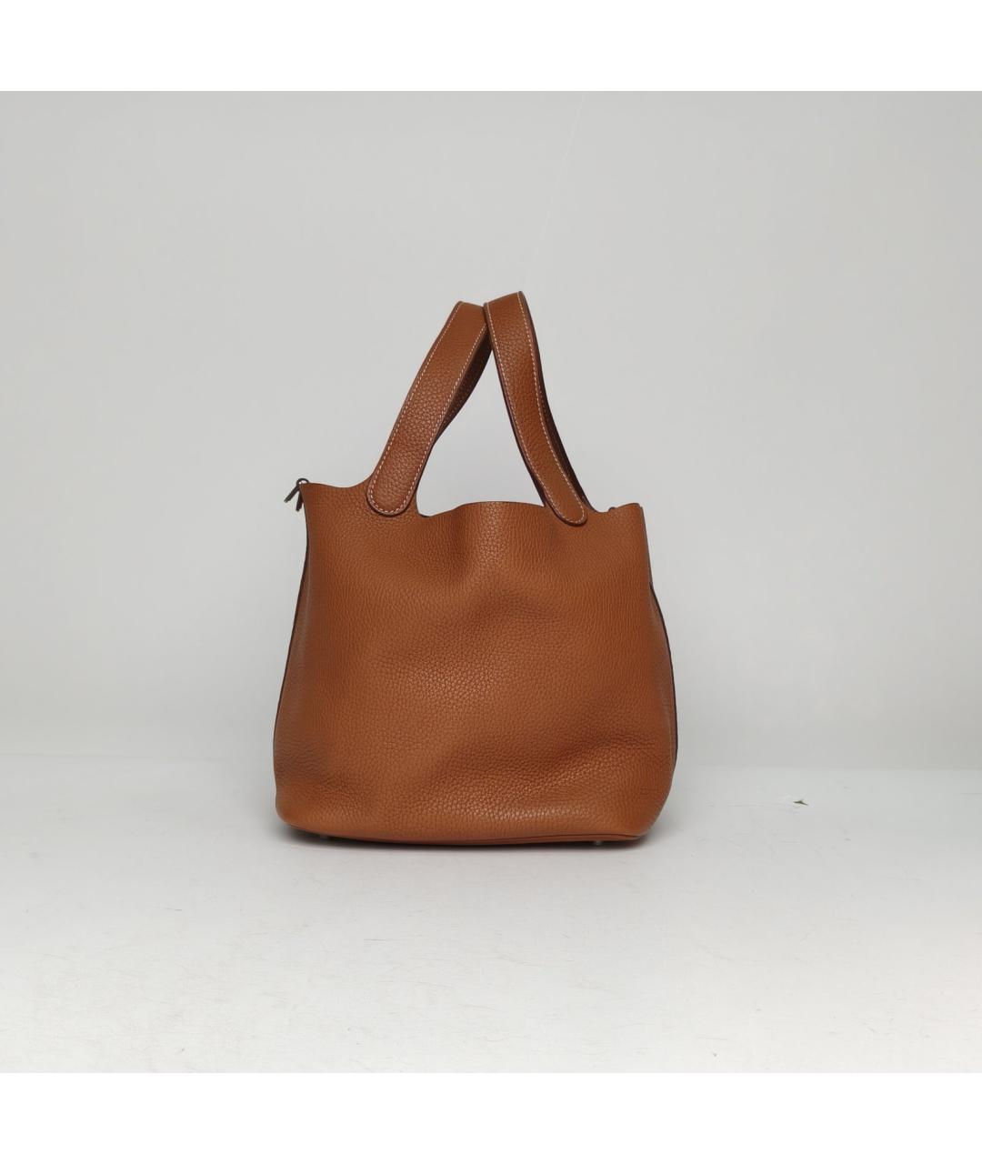 HERMES Коричневая кожаная сумка через плечо, фото 2