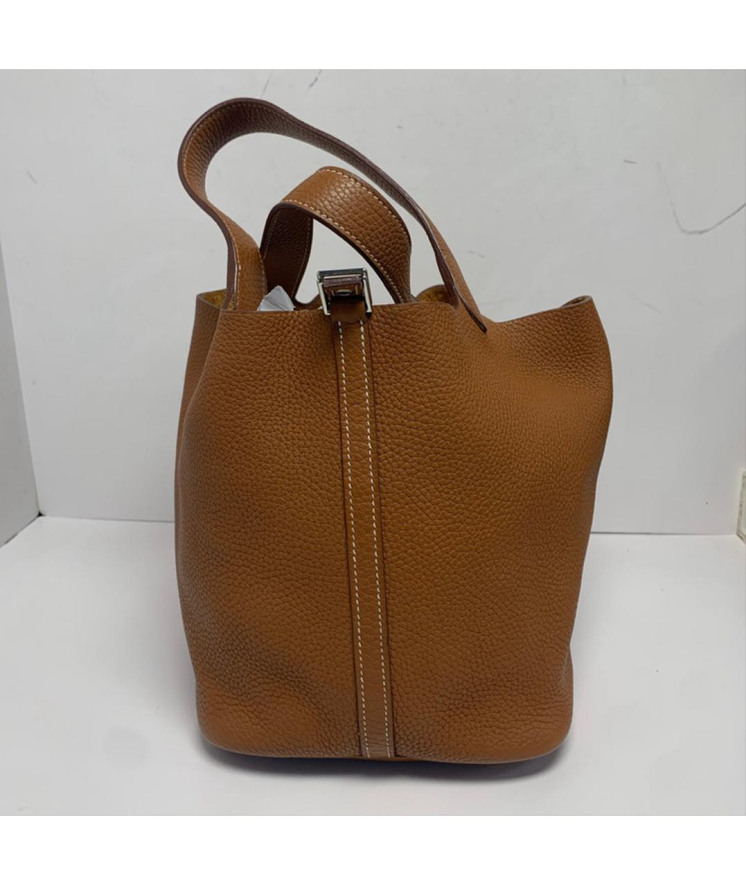 HERMES Коричневая кожаная сумка через плечо, фото 9