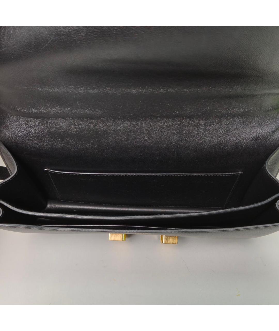 HERMES Черная кожаная сумка через плечо, фото 8