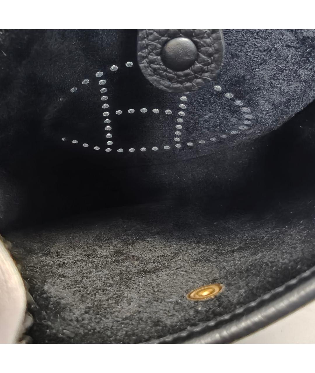 HERMES Черная кожаная сумка через плечо, фото 7