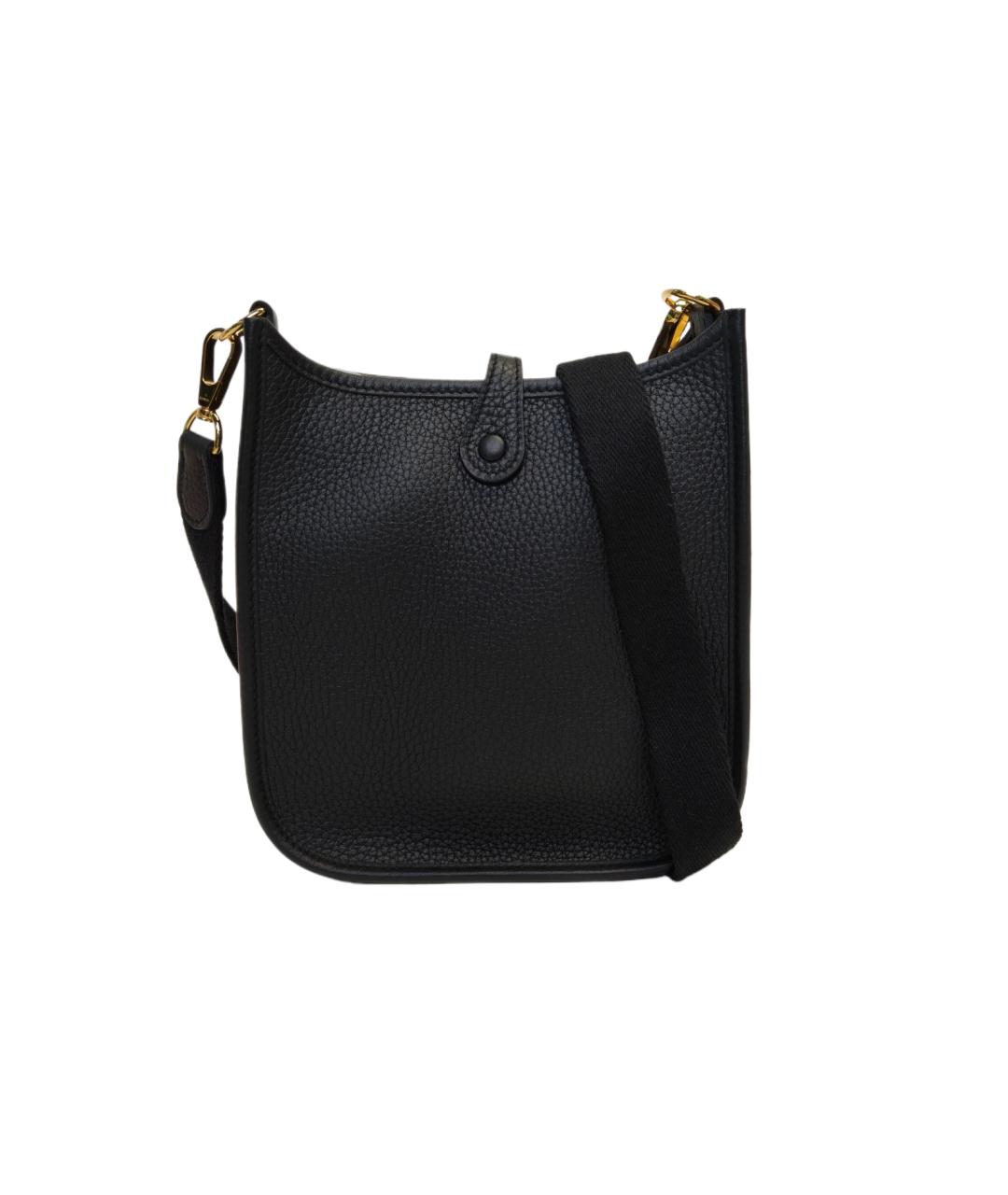 HERMES Черная кожаная сумка через плечо, фото 1