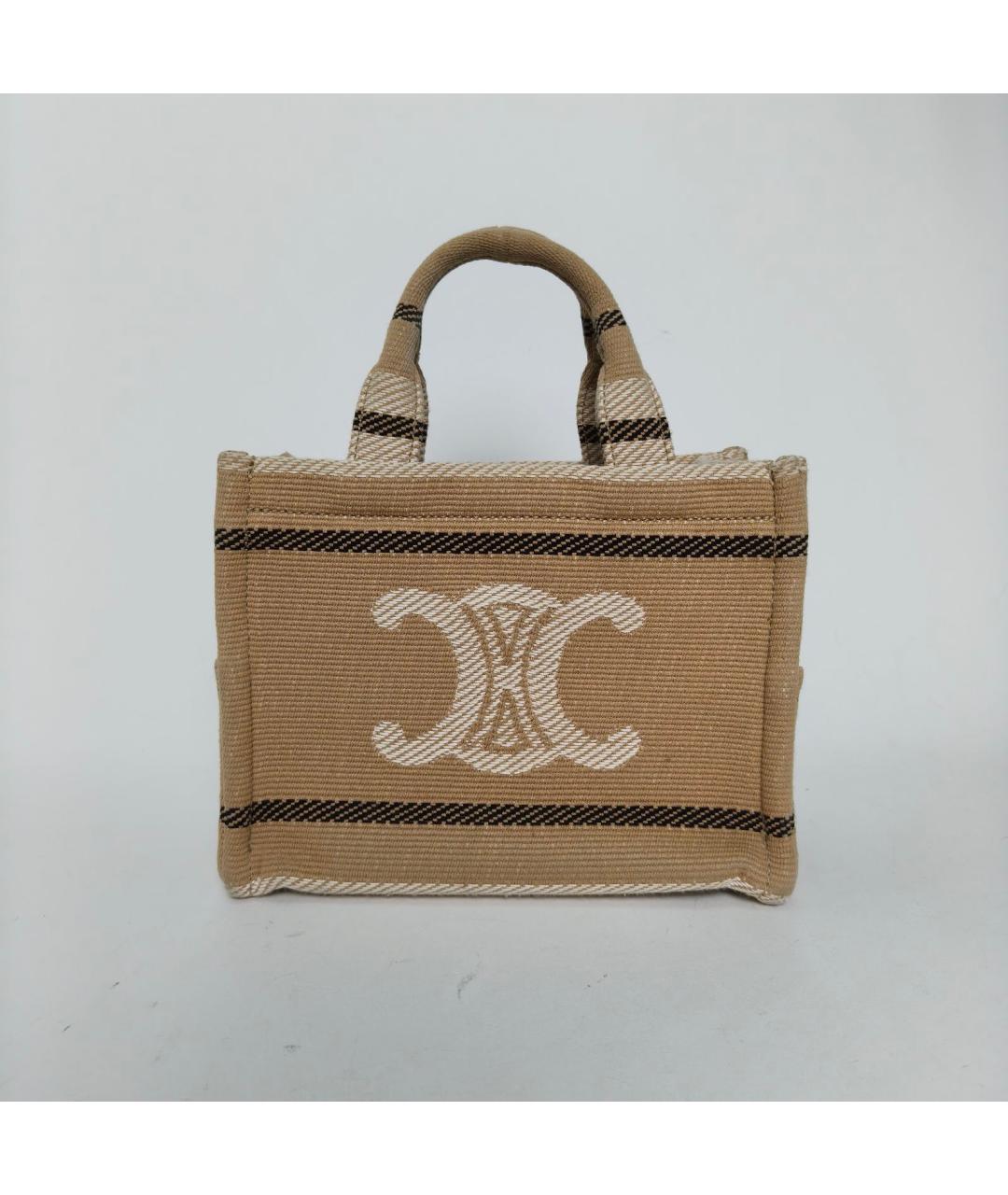 CELINE Коричневая тканевая сумка через плечо, фото 4