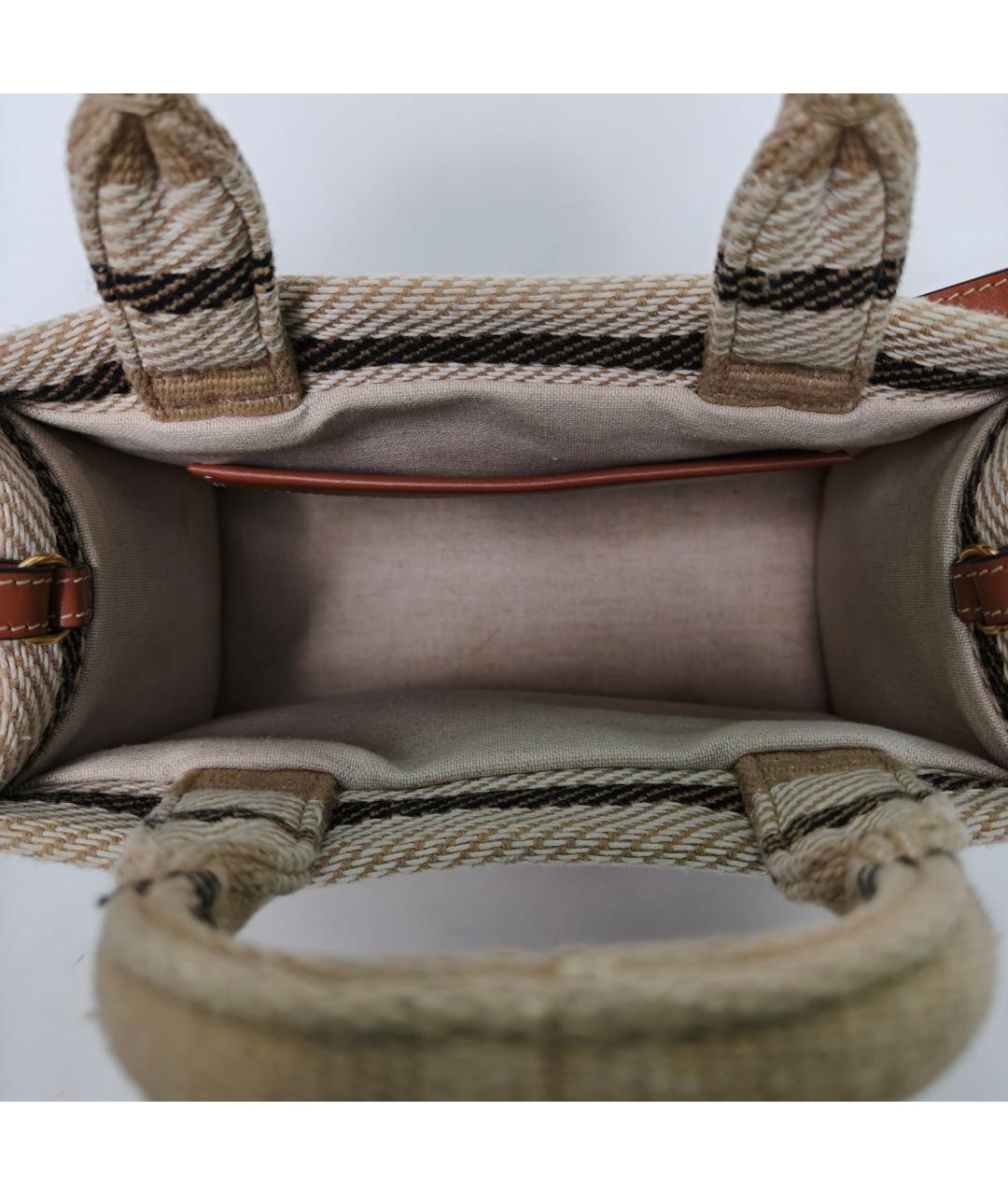 CELINE Коричневая тканевая сумка через плечо, фото 7