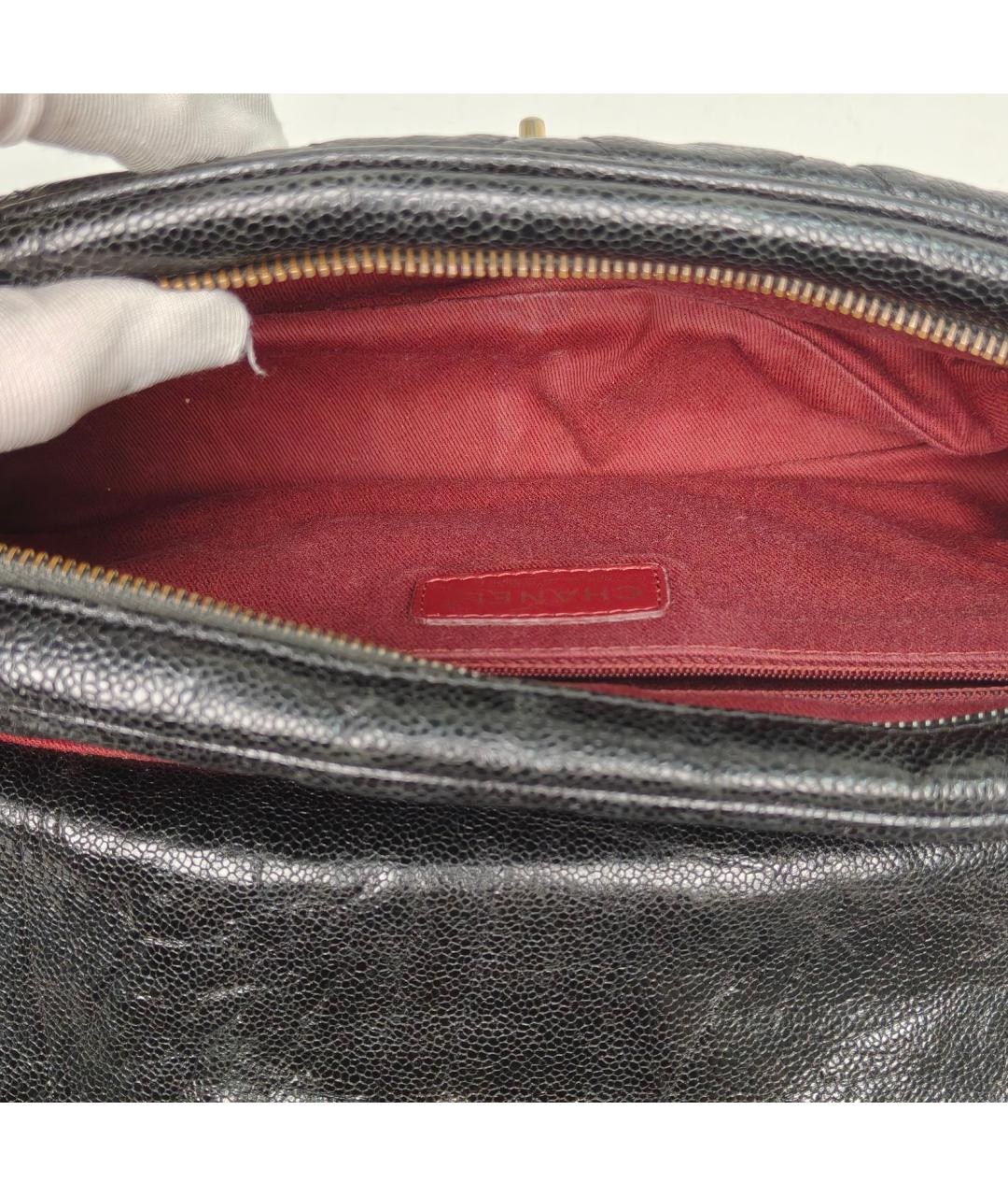 CHANEL Черная кожаная сумка через плечо, фото 7