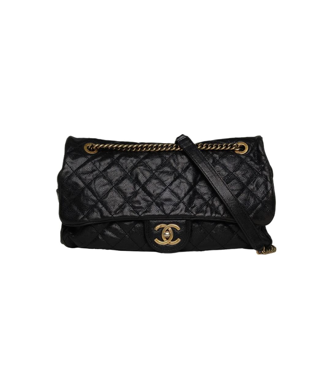 CHANEL Черная кожаная сумка через плечо, фото 1