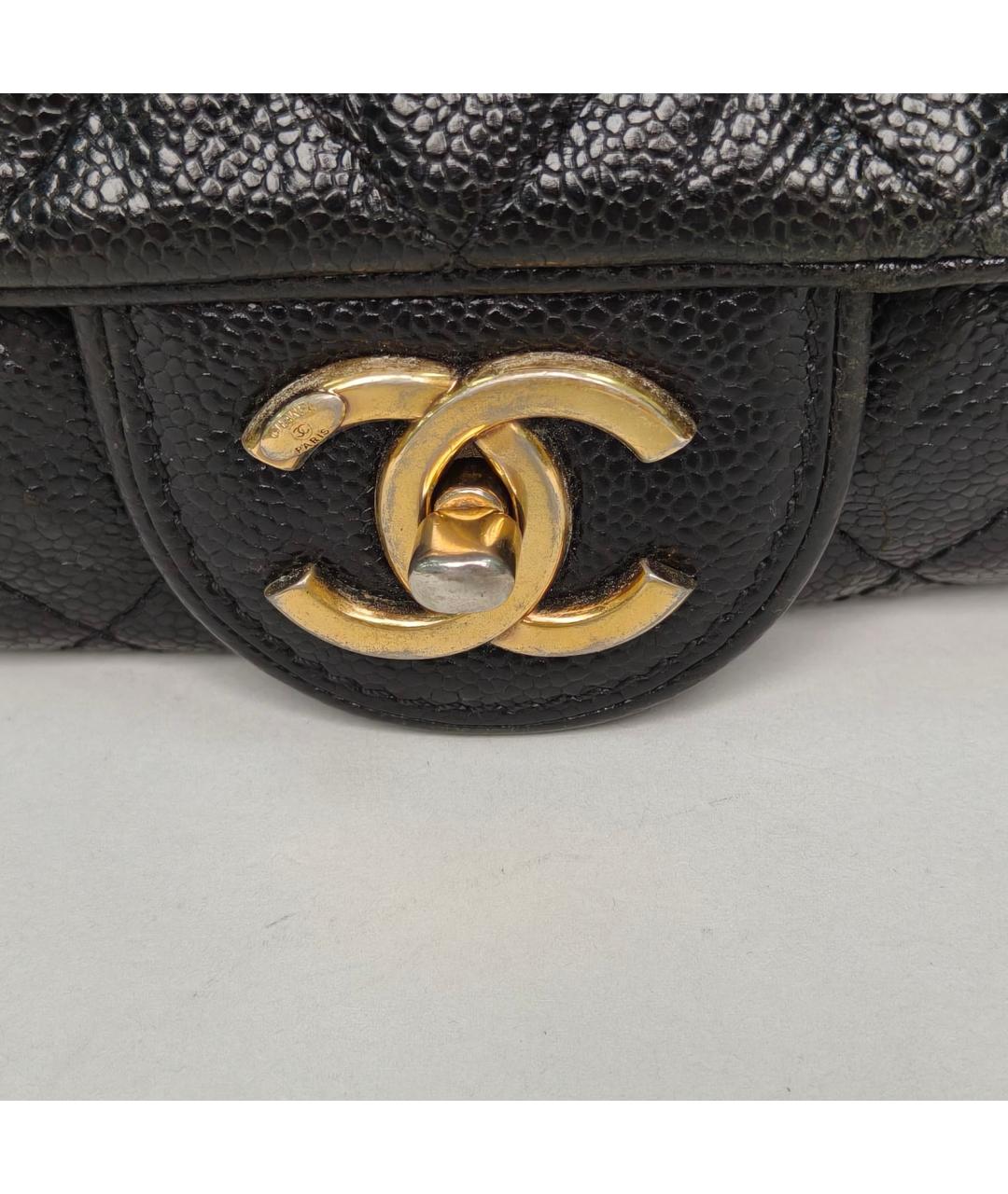 CHANEL Черная кожаная сумка через плечо, фото 8