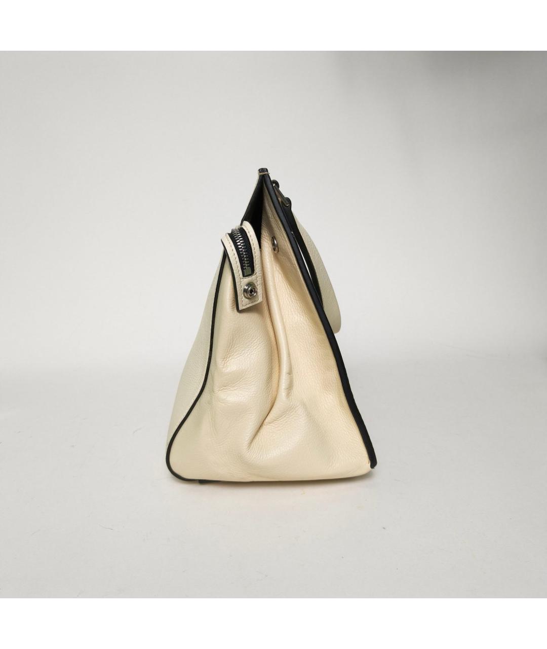 CELINE Бежевая кожаная сумка через плечо, фото 3
