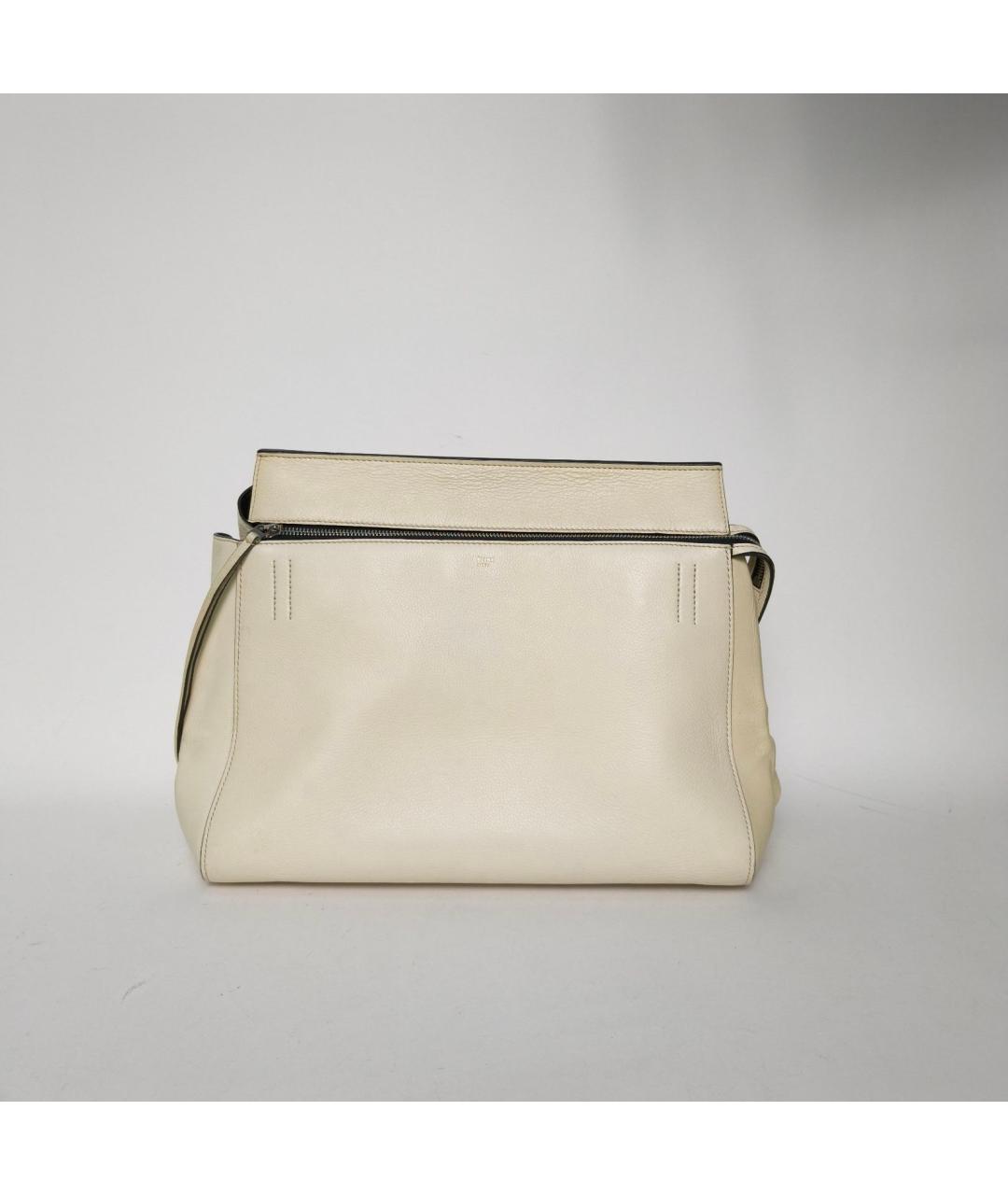 CELINE Бежевая кожаная сумка через плечо, фото 9