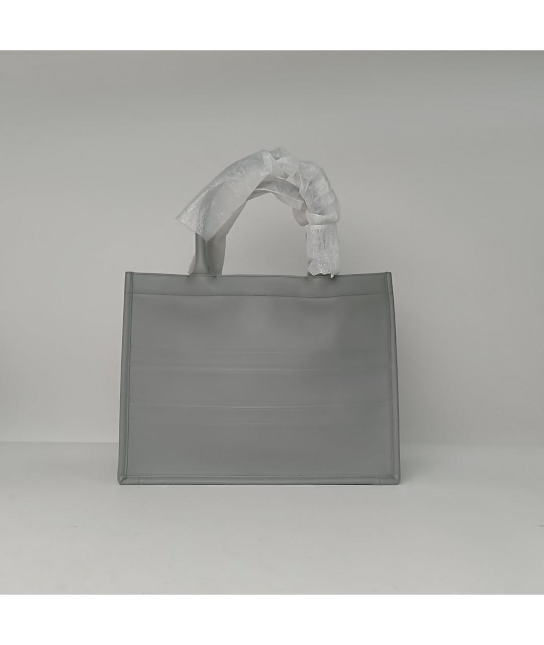 CHRISTIAN DIOR Серая кожаная сумка через плечо, фото 4