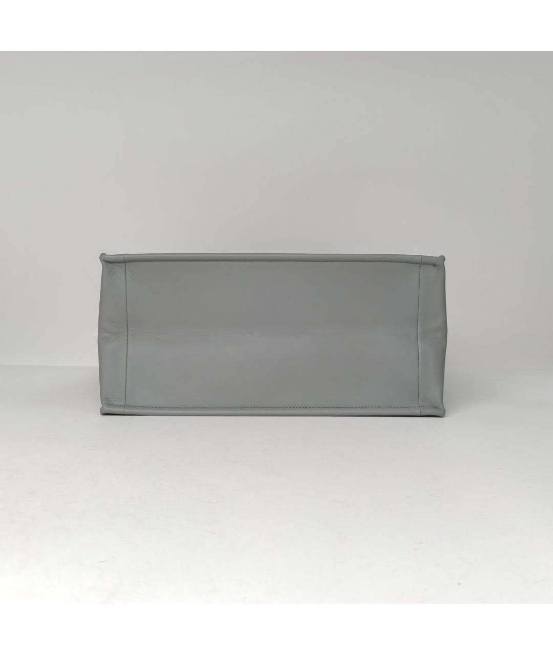 CHRISTIAN DIOR Серая кожаная сумка через плечо, фото 6