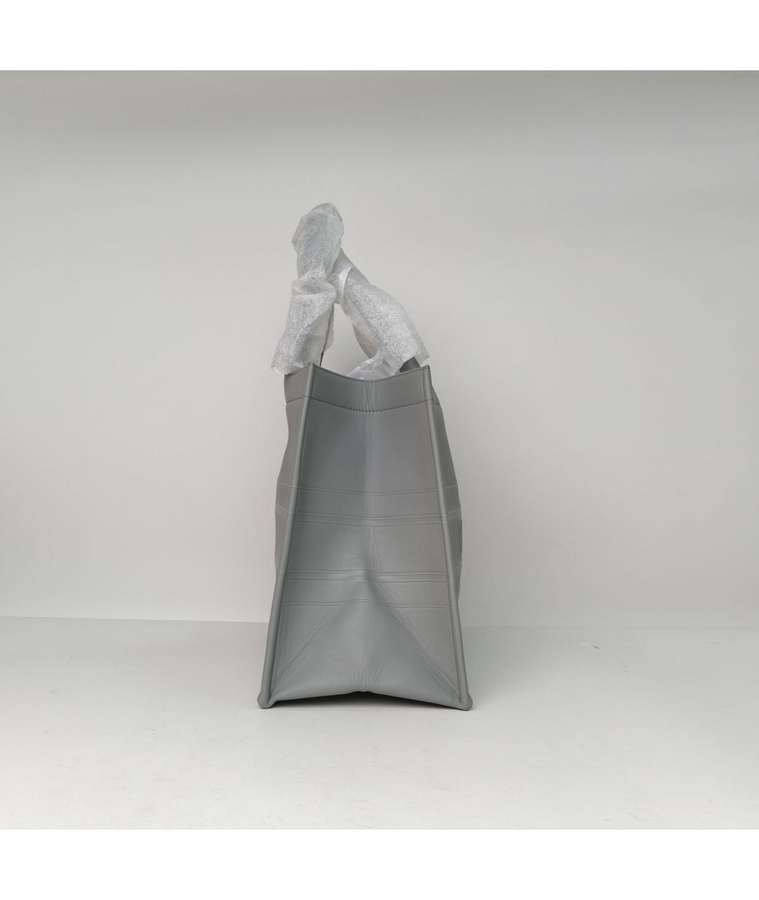 CHRISTIAN DIOR Серая кожаная сумка через плечо, фото 5