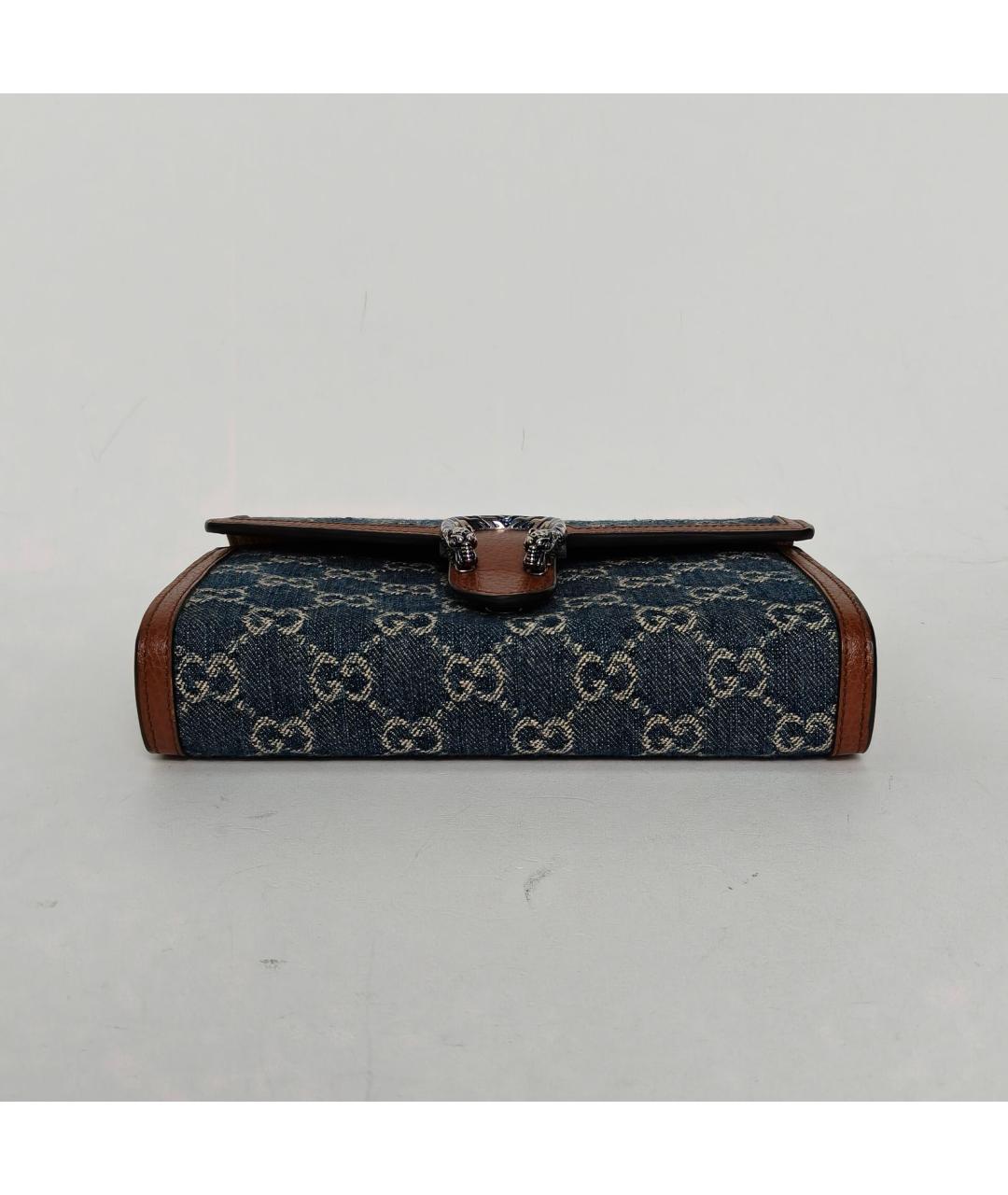 GUCCI Темно-синяя деним сумка через плечо, фото 6