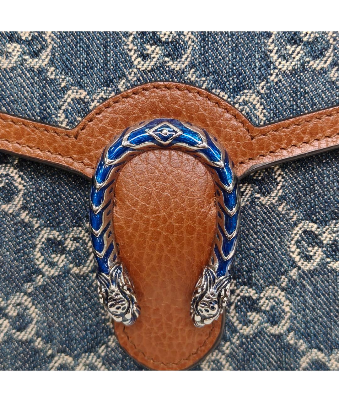 GUCCI Темно-синяя деним сумка через плечо, фото 7