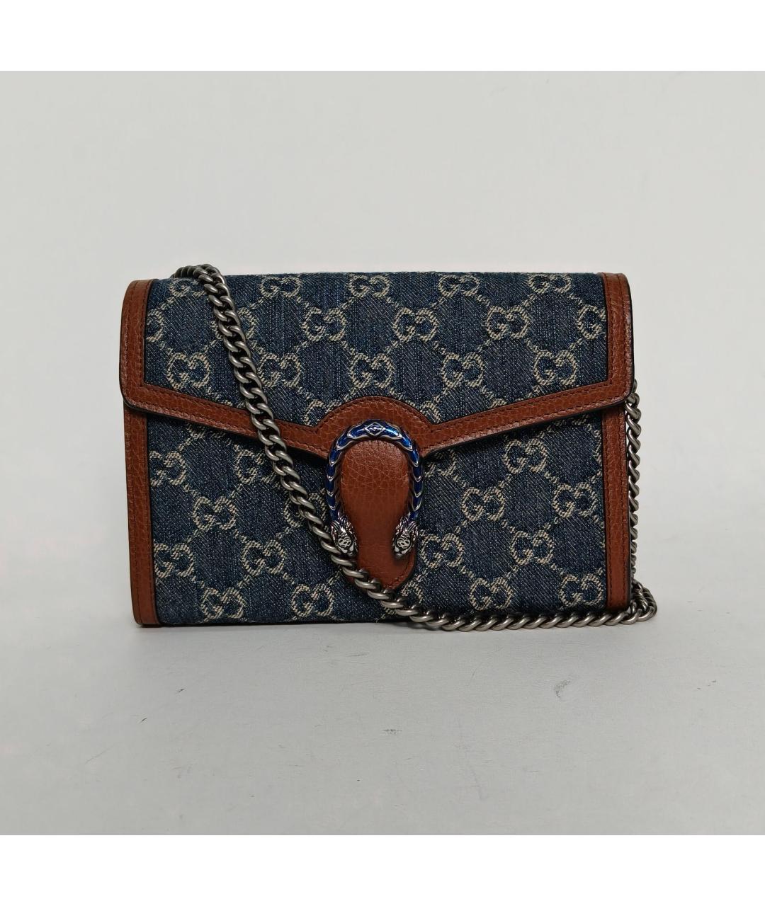 GUCCI Темно-синяя деним сумка через плечо, фото 2