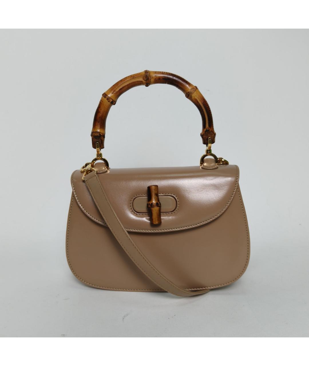 GUCCI Коричневая кожаная сумка через плечо, фото 8