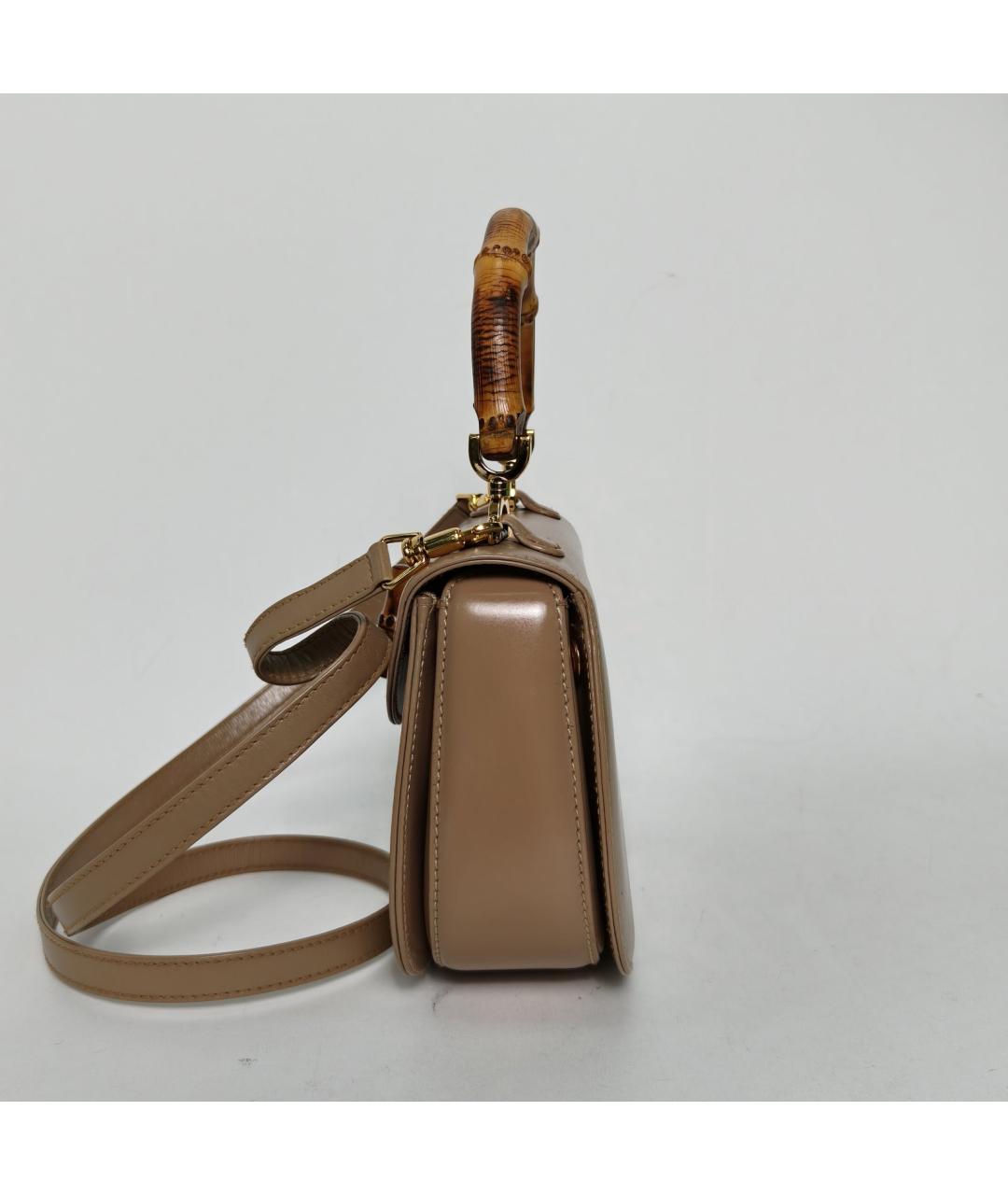 GUCCI Коричневая кожаная сумка через плечо, фото 3