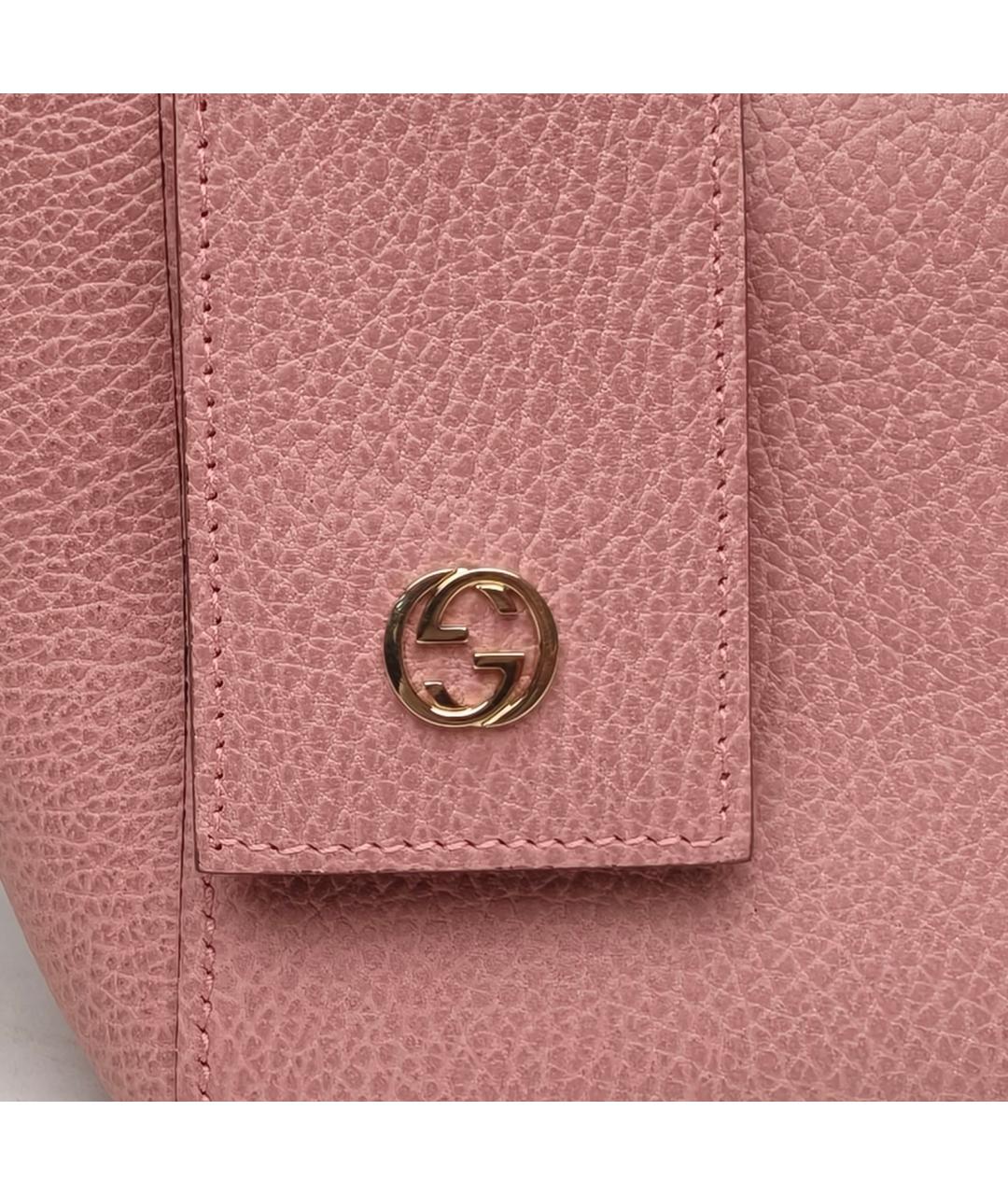 GUCCI Розовая кожаная сумка через плечо, фото 6