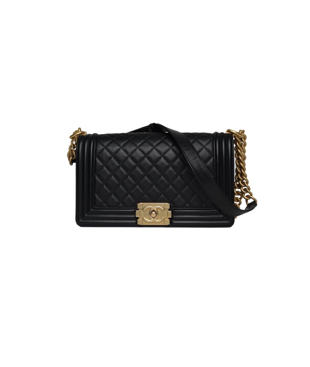 CHANEL Черная кожаная сумка через плечо, фото 1