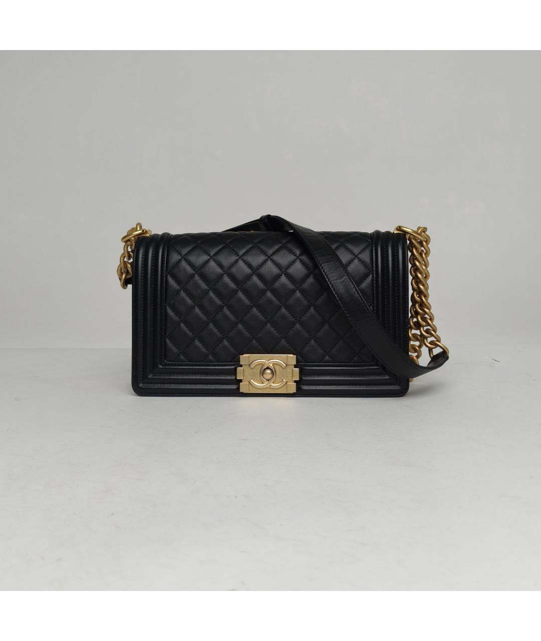 CHANEL Черная кожаная сумка через плечо, фото 2