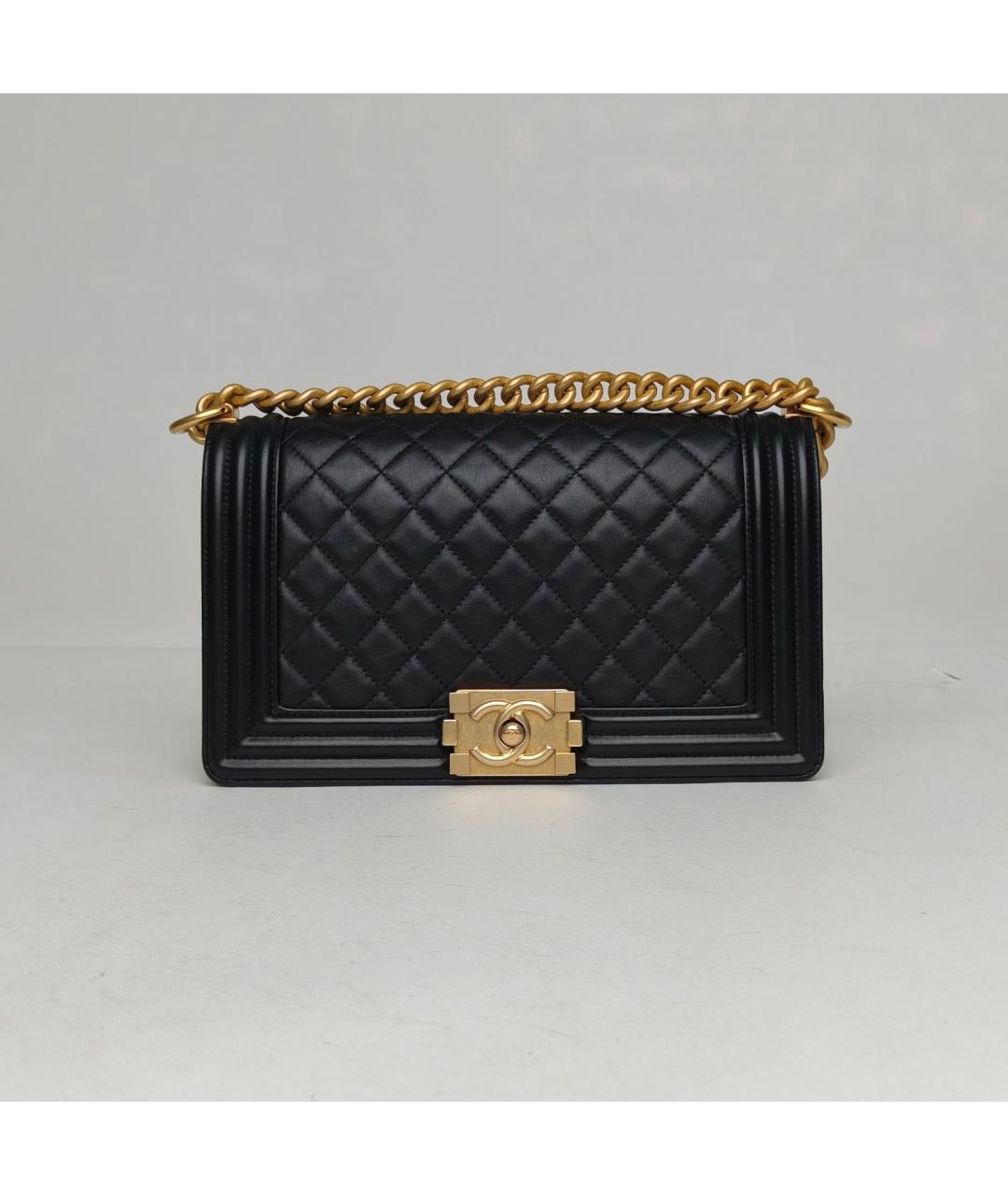CHANEL Черная кожаная сумка через плечо, фото 7