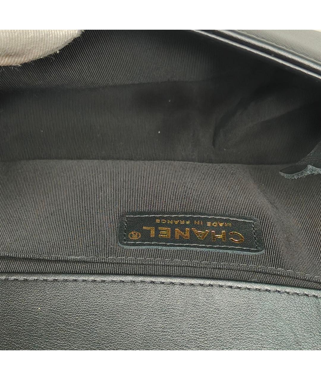 CHANEL Черная кожаная сумка через плечо, фото 8