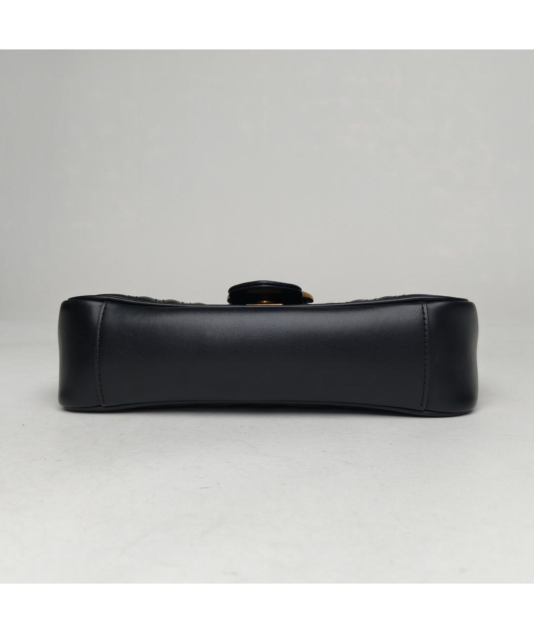 GUCCI Черная кожаная сумка через плечо, фото 6