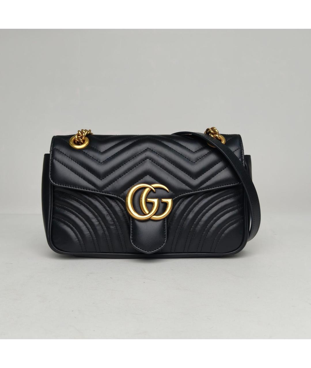 GUCCI Черная кожаная сумка через плечо, фото 2