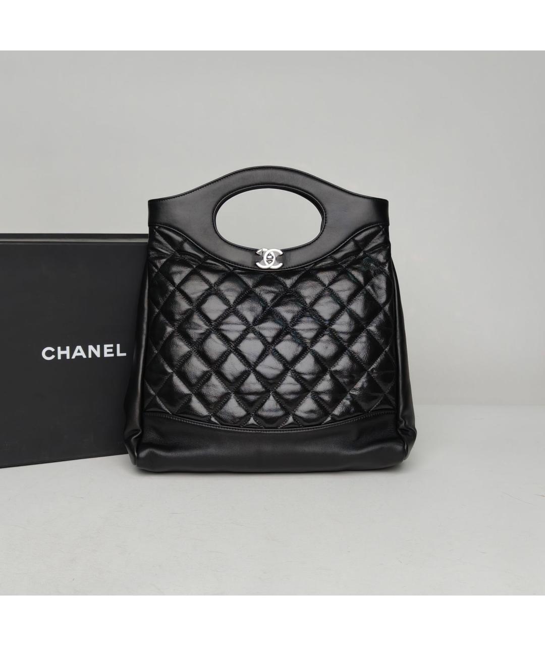 CHANEL Черная кожаная сумка через плечо, фото 8