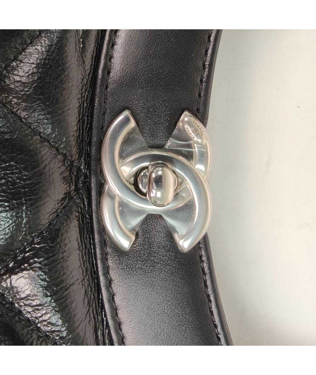 CHANEL Черная кожаная сумка через плечо, фото 6