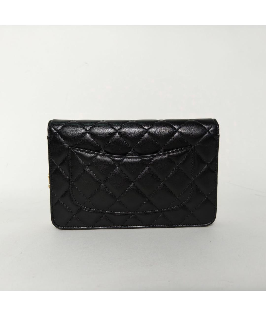 CHANEL Черная кожаная сумка через плечо, фото 4